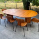 Scandinavian extendable dining table 1970