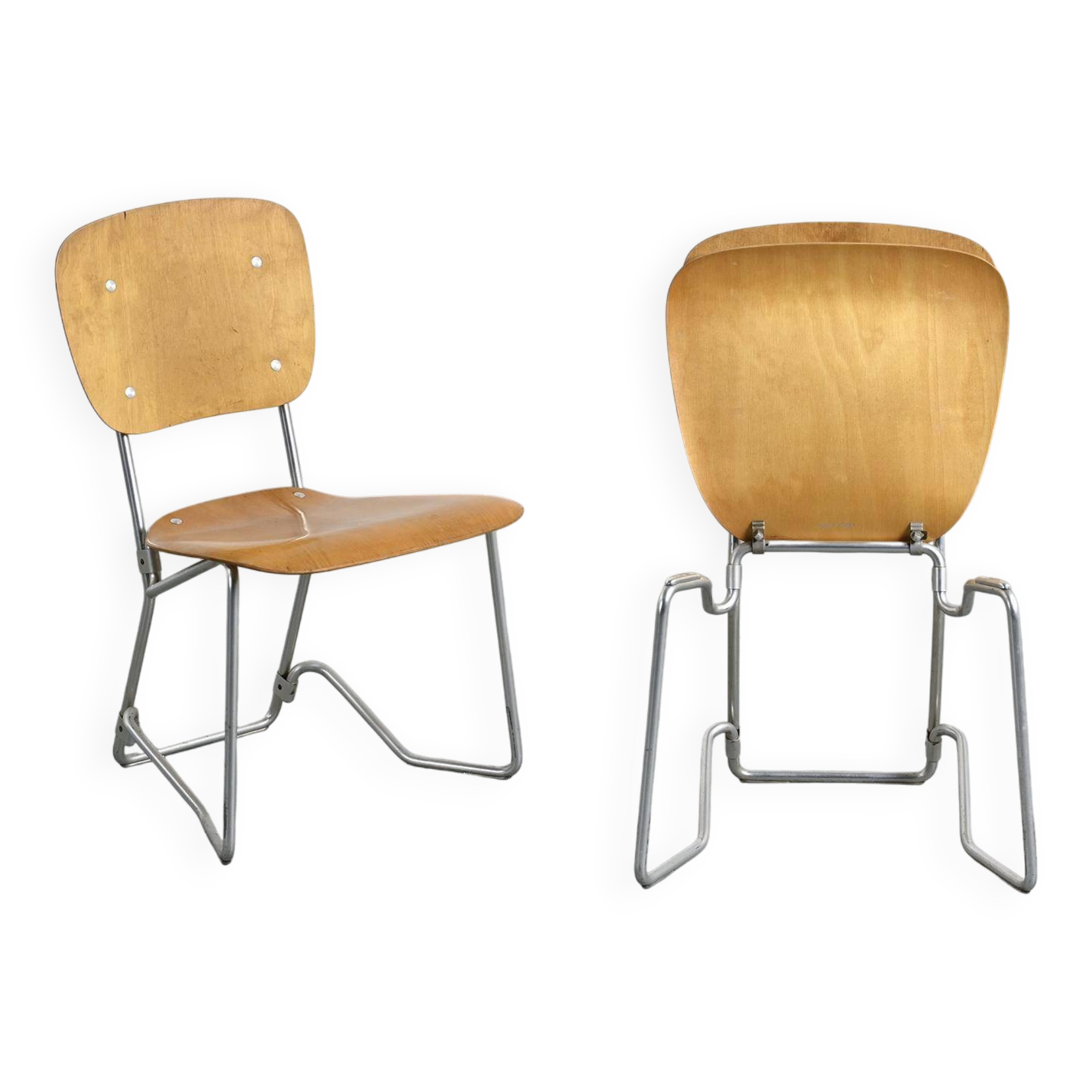 Pair of Alu-Flex chairs by Armin Wirth, circa 1965