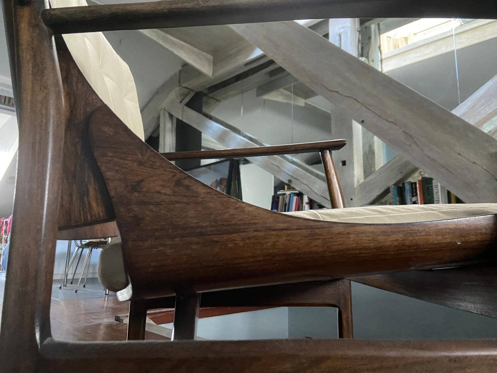 4 chairs by Jean Gillon in Bahia jacaranda (rosewood in French)