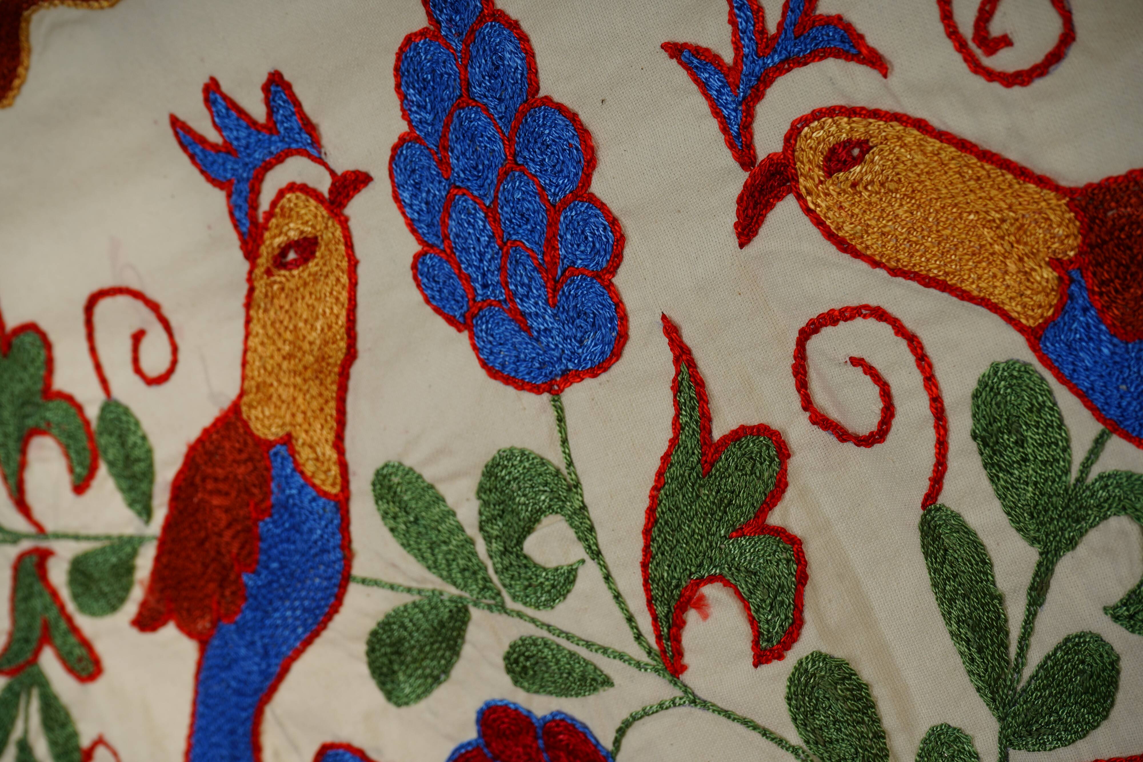 Vintage Turkish rug hand-knotted 44x96 cm