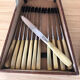 Lot de 24 couteaux manche en corne