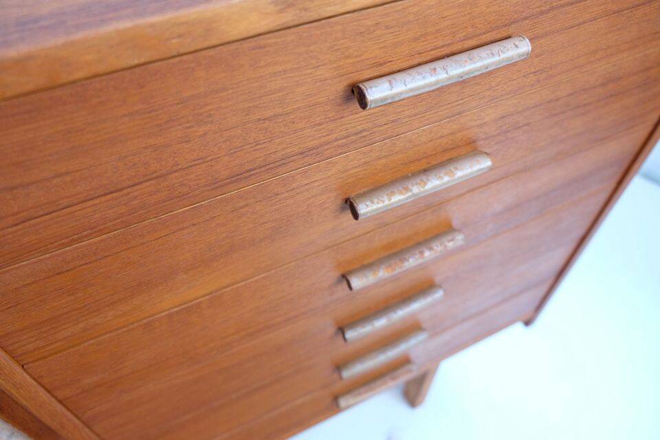 Teak buffet in retro vintage style from the 60s-70s.