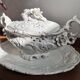 Large antique Italian soup tureen from Val del Brenta with tray – ceramic