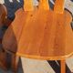 Set 8 vintage Pine dutch dining chairs solid wood 1970s