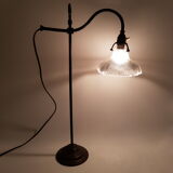 Old-style office lamp 1900 blind glass holophane
