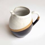 Tricolor stoneware pitcher
