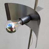 Lampadaire vintage métal brossé – années 70 – style Disderot / Reggian