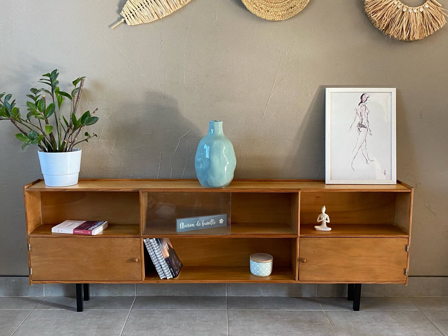 Vintage sideboard 2 levels (shallow)