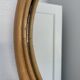Vintage 1960s apple mirror, rattan, wicker, bamboo - 32 x 35 cm