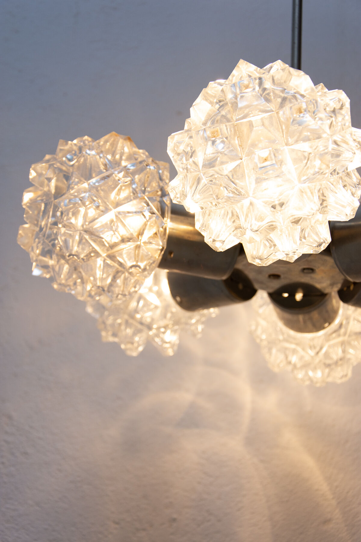 Cut glass pendant chandelier for Kamenický Šenov, 1970´s