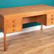 Retro Oak 1960s Danish Mid Century Desk Two Sided Partners By Domino Møbler