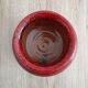 Red and black ceramic vase or pot cover