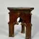 Neo-Gothic stool in solid oak NINETEENTH century