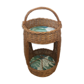 Rattan bar end of sofa