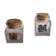 Duo of glass with Cork jars