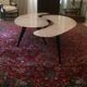 Pair of coffee tables in marble of Carrara