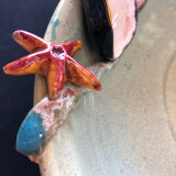 Paris ceramic dish with slip decoration, by Suzy Coste