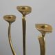 Solid Brass Three-Arm Candelabra — Modernist, 1960s