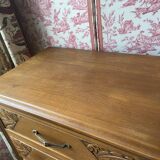 Commode semainier old era Art Deco in Walnut renovated