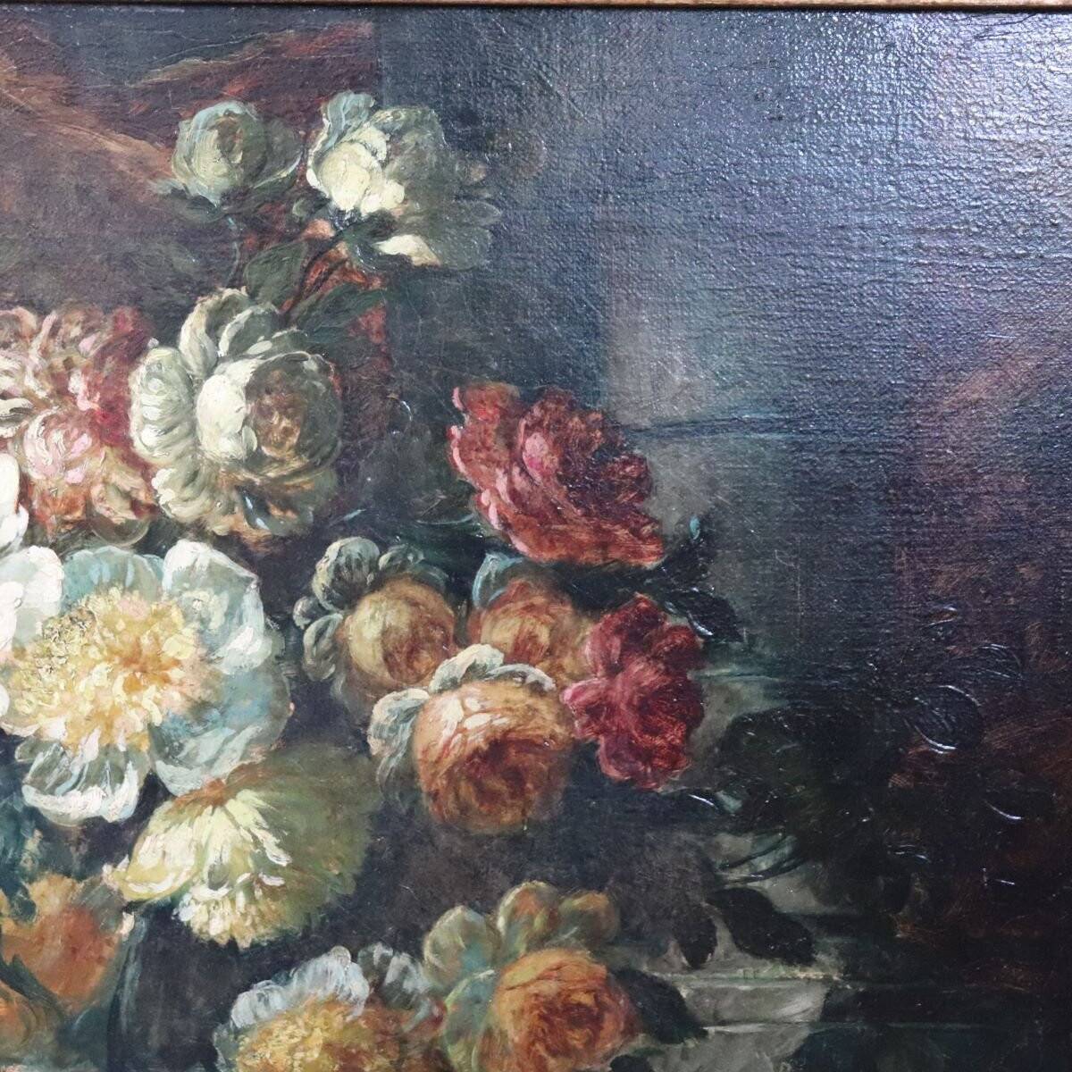 Still Life, Large Oil Painting On Canvas, Italy, 19th Century