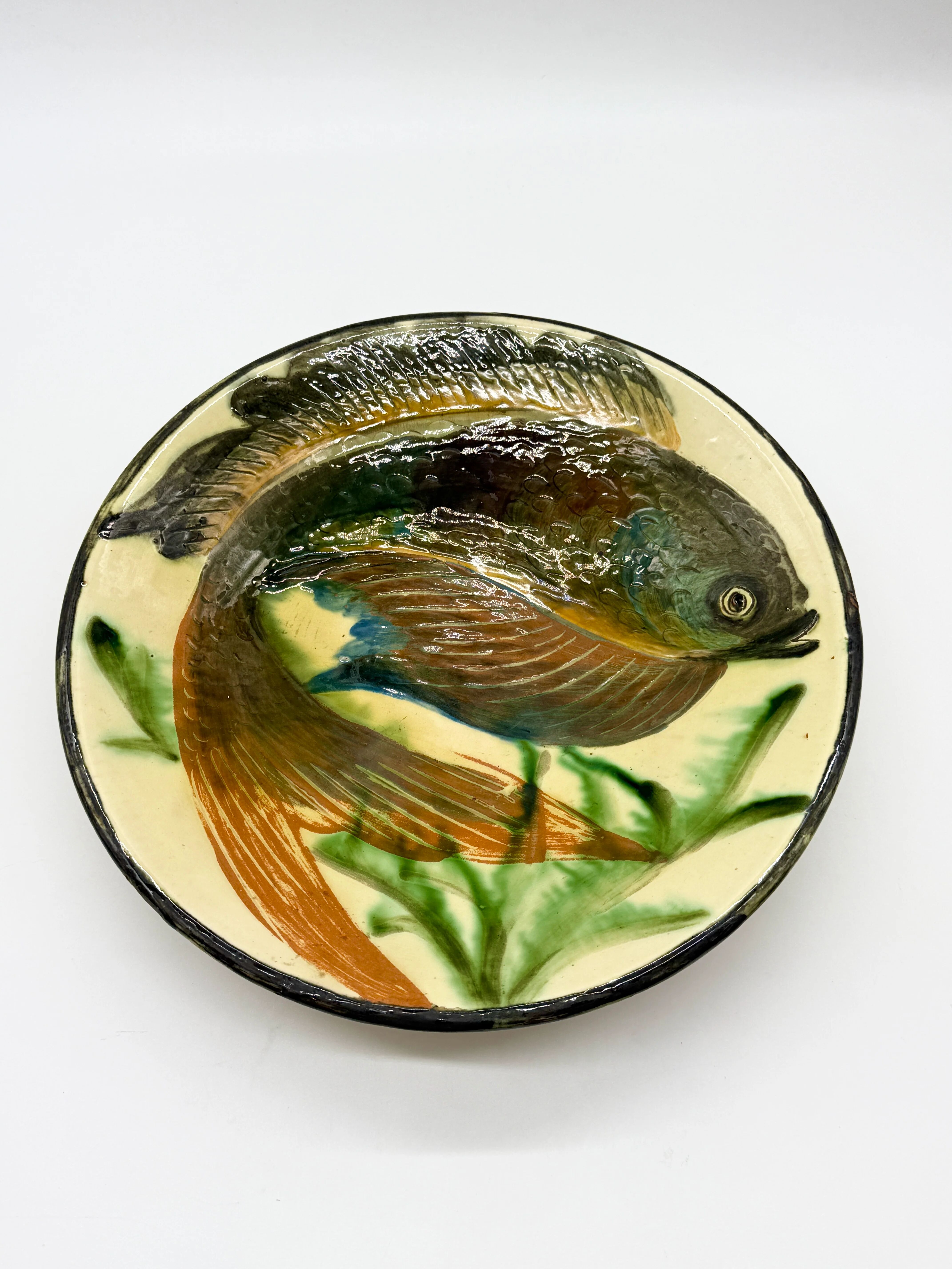 Large fish plate, Puigdemont La Bisbal, Catalonia 1960s