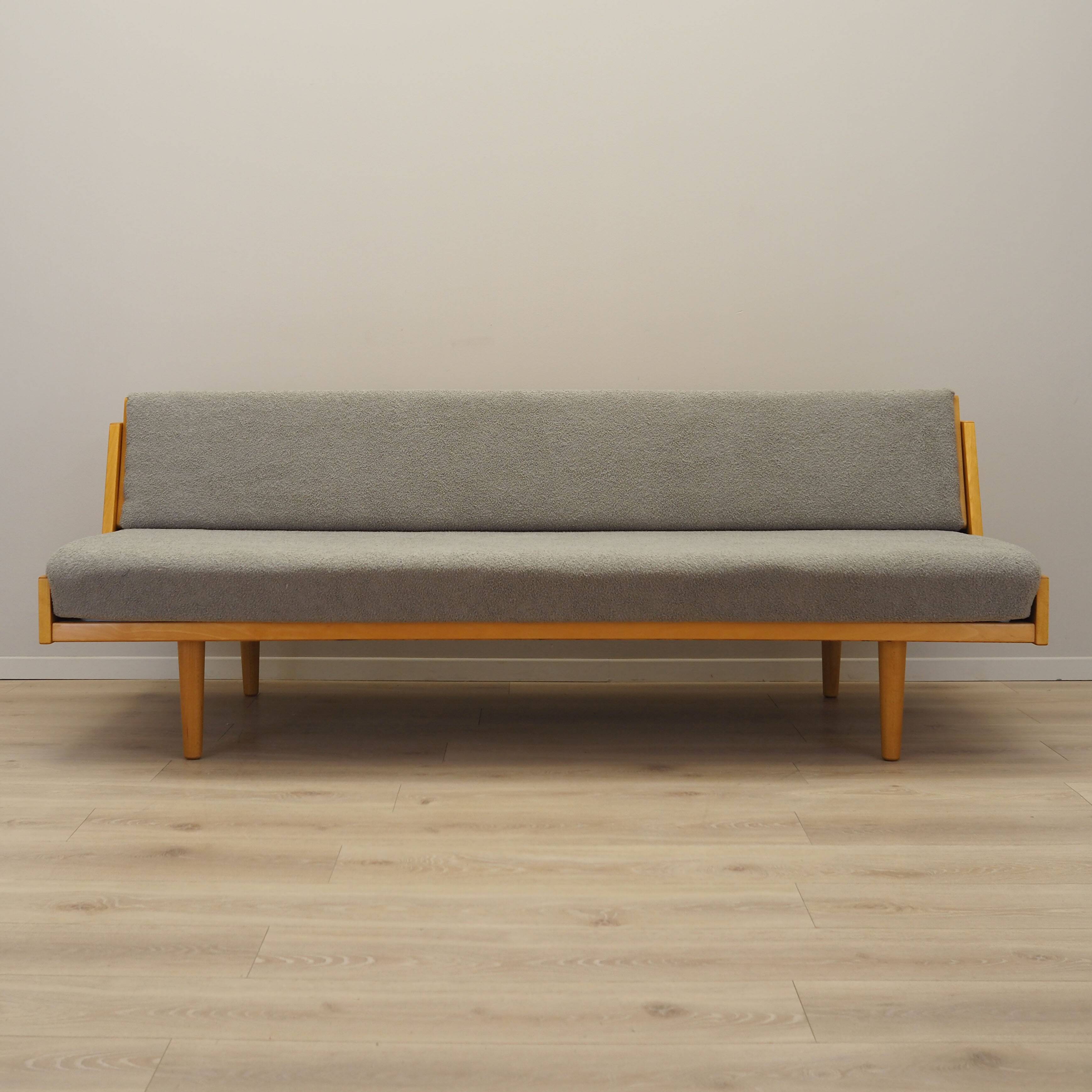 Beech sofa, Danish design, 1960s, designer: Hans. J. Wegner, manufacture: G