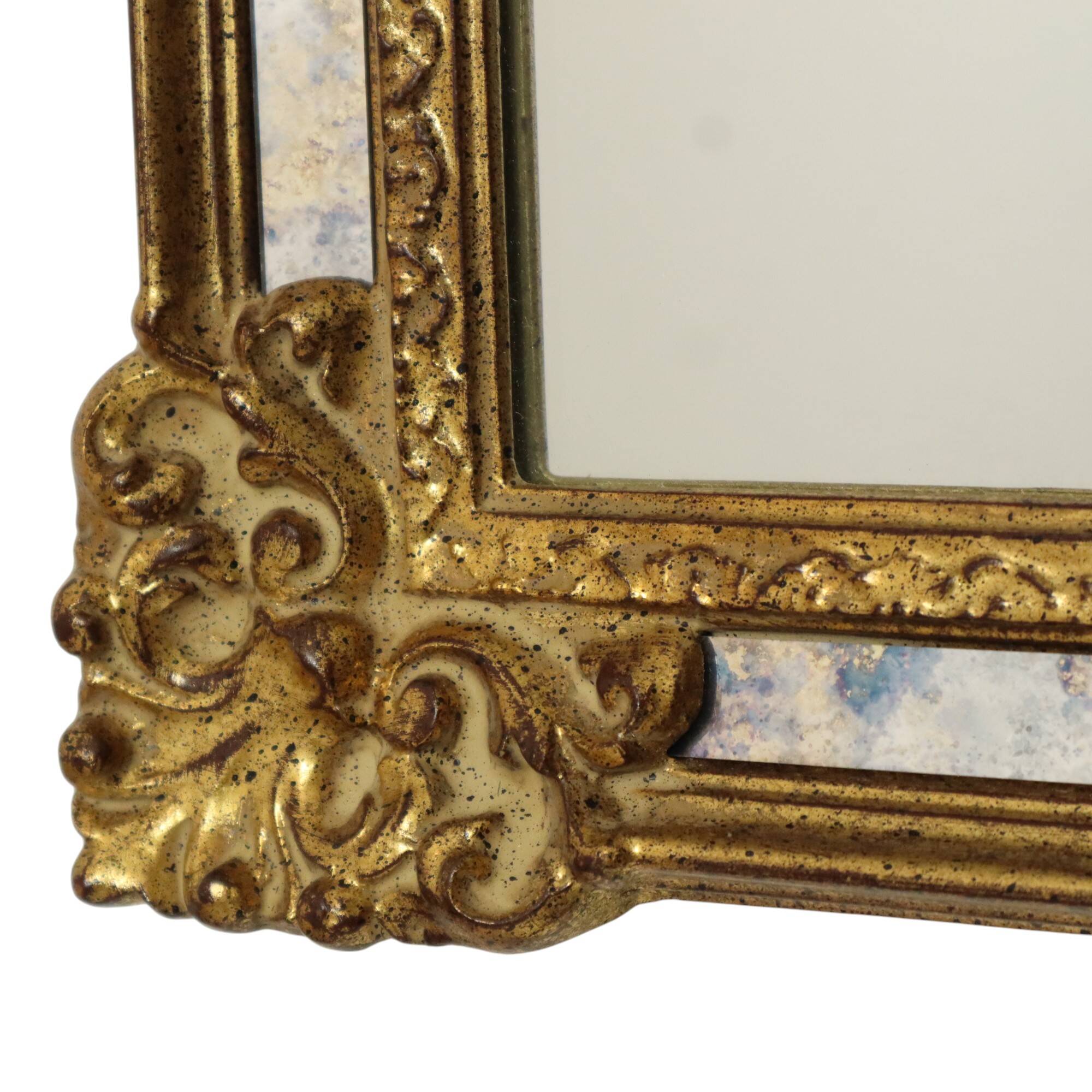 Classic Golden Deknudt Mirror Baroque Style Fumé Glass 95cm