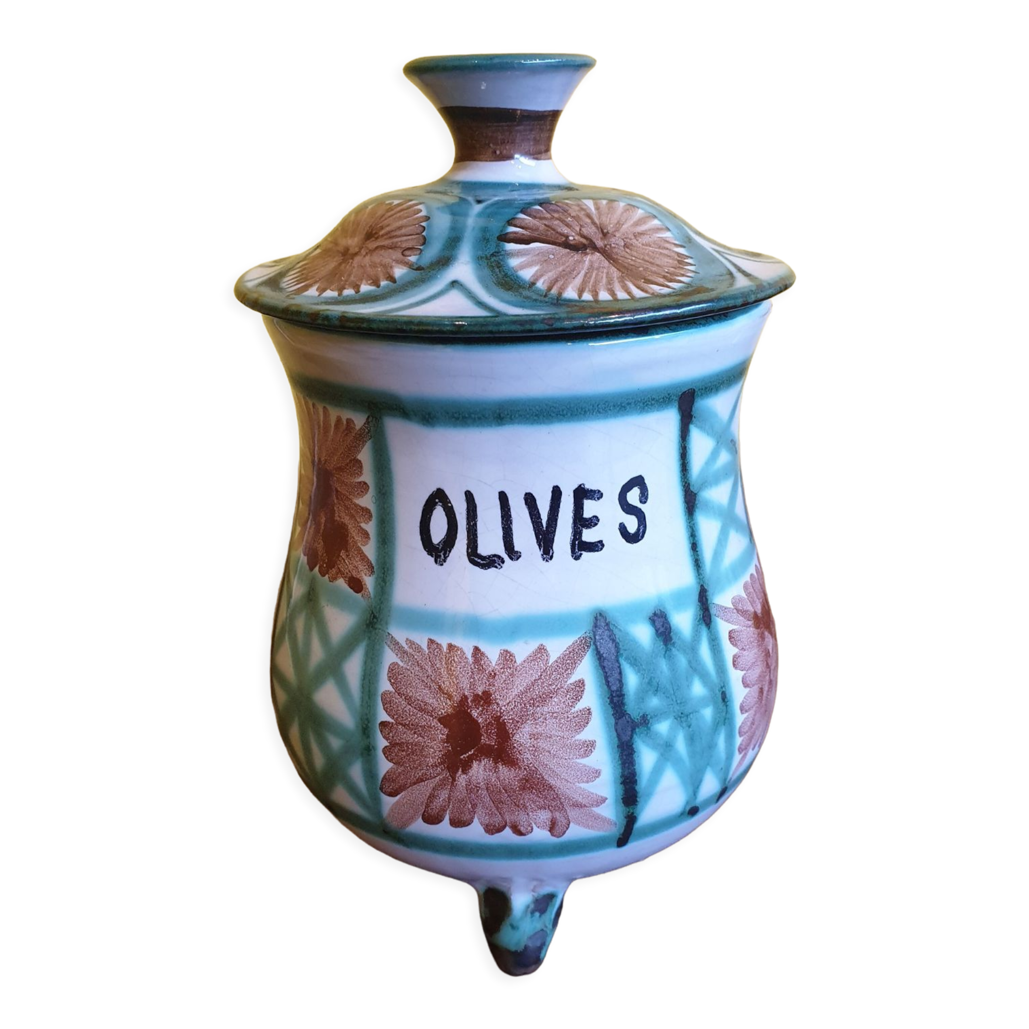 Robert Picault Vintage enamelled ceramic pot 1960