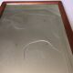 Antique mirror with solid wood frame
