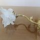 Art Deco wall lamp in bronze and tulip in the shape of pink 30s 40s