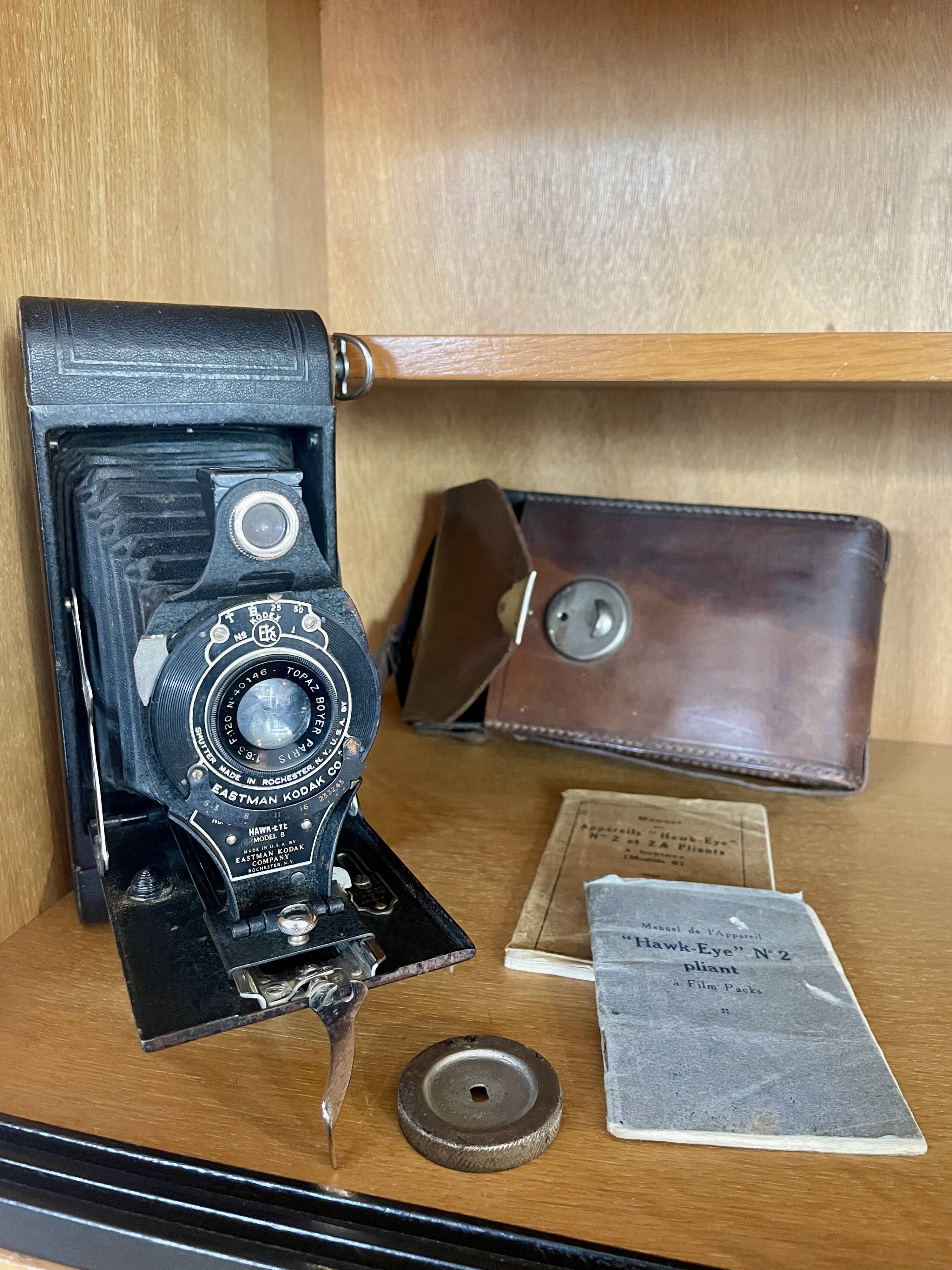 Ancien Appareil Photo à Soufflet Kodak Hank Eye - Vintage, Collection, état Occasion