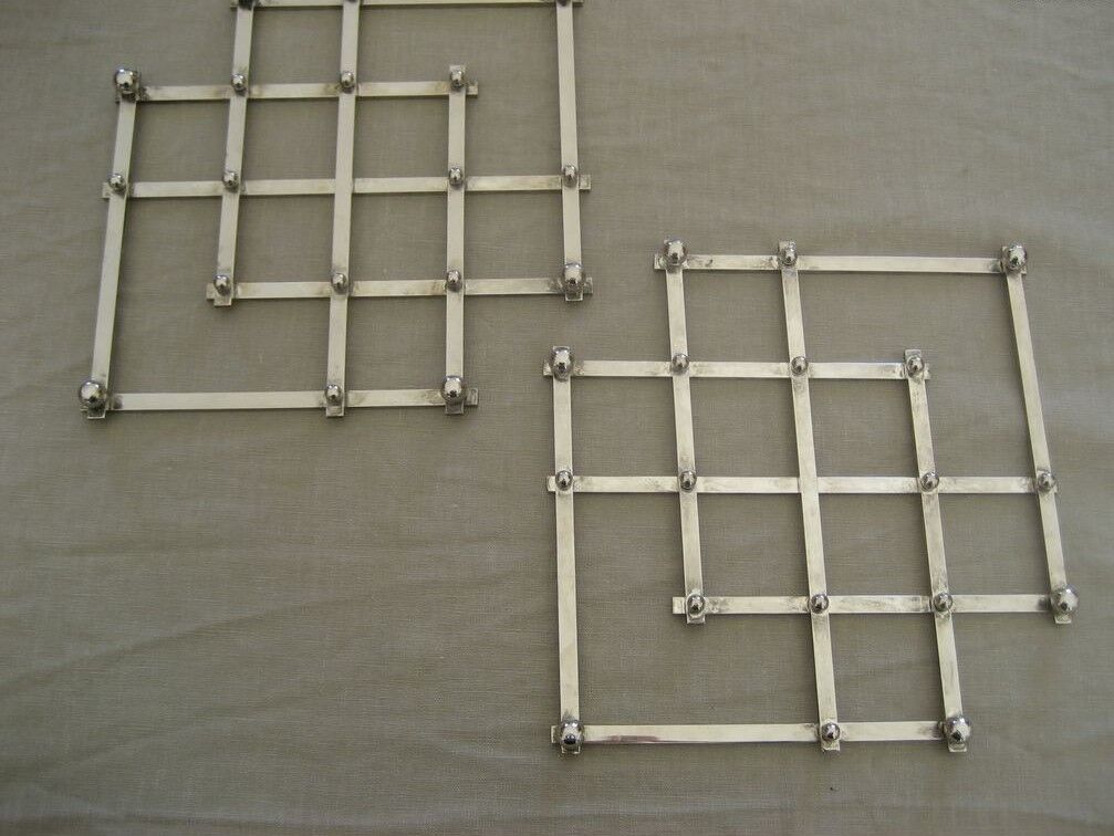 Silver metal underside