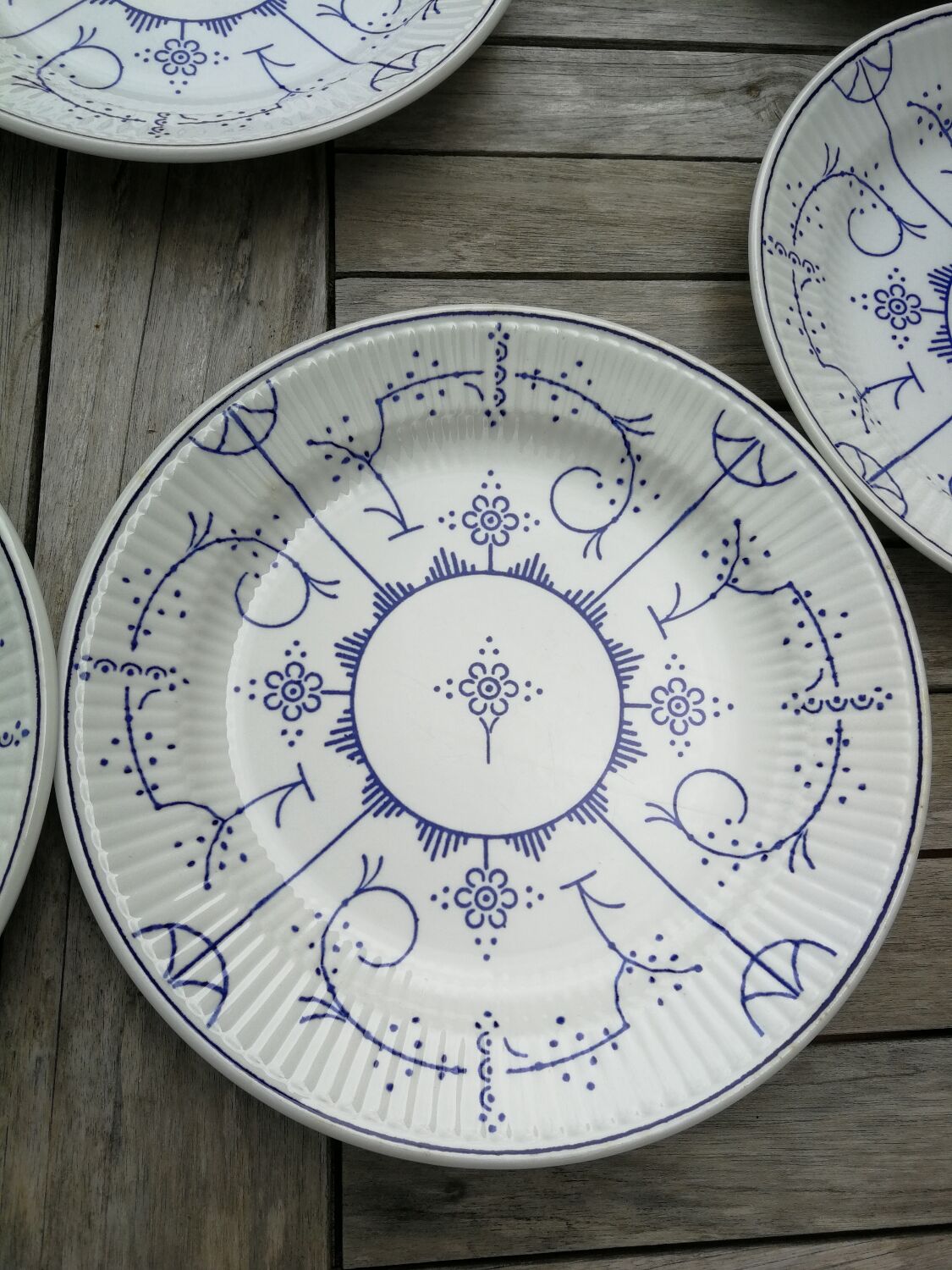 Set of 9 flat plates Copenhagen from Royal Boch