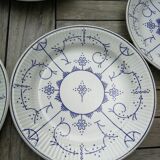 Ensemble de 9 assiettes plates Copenhague de Royal Boch