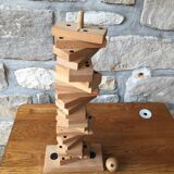 Set of vintage dominoes in solid wood