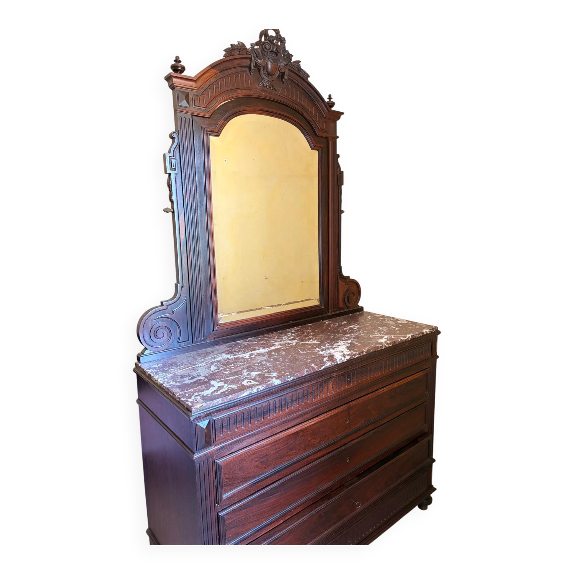 Grande commode avec miroir