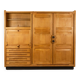 Guillerme and Chambron. Oak wardrobe with integrated secretary. 1970-80.