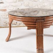 Vintage rattan coffee table