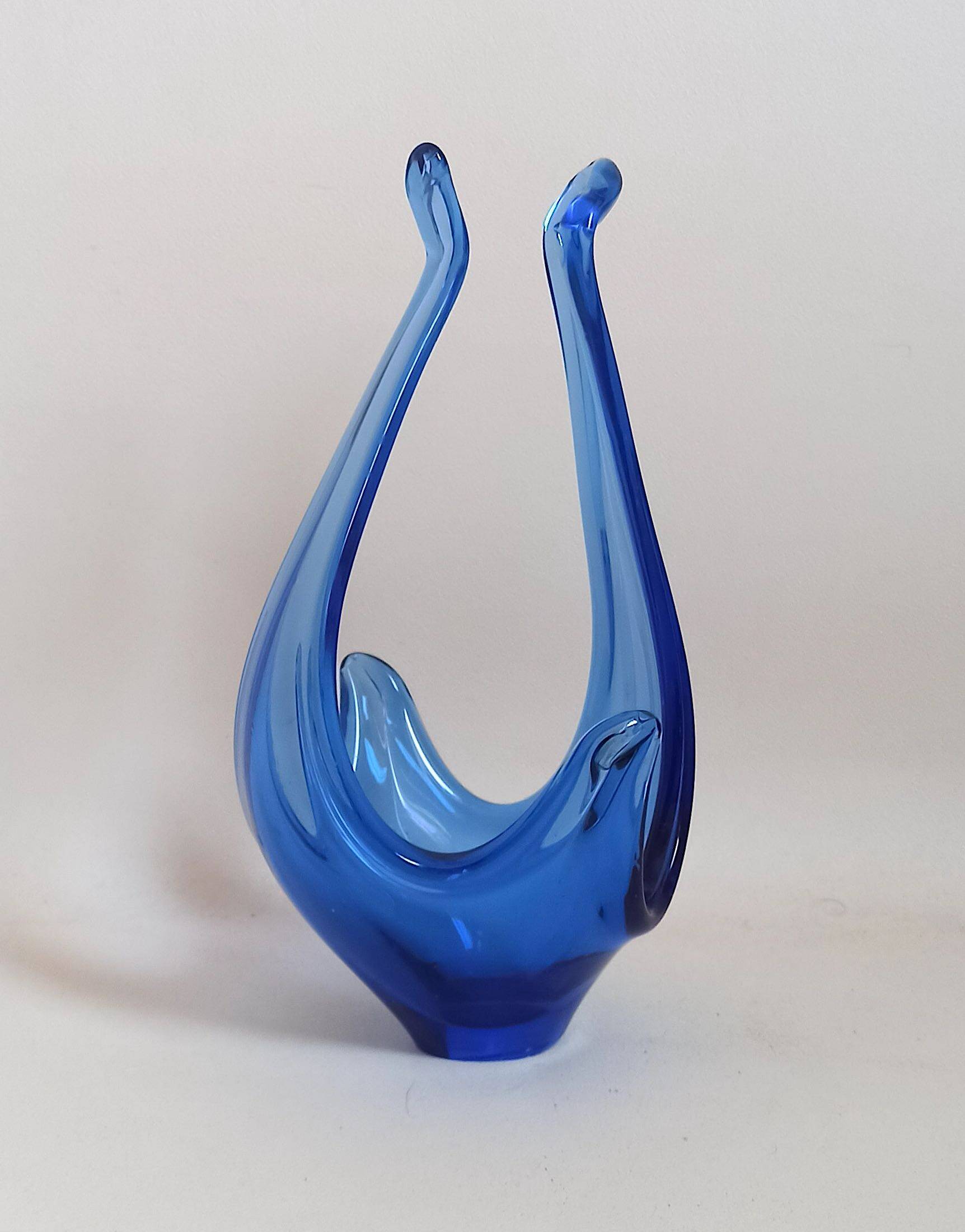 Viartec basket blue Colbat 70s Height 29.4 cm