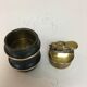 Black and gilded 1950s table lighter, bamboo design