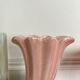 Duo of vintage iridescent ceramic vases