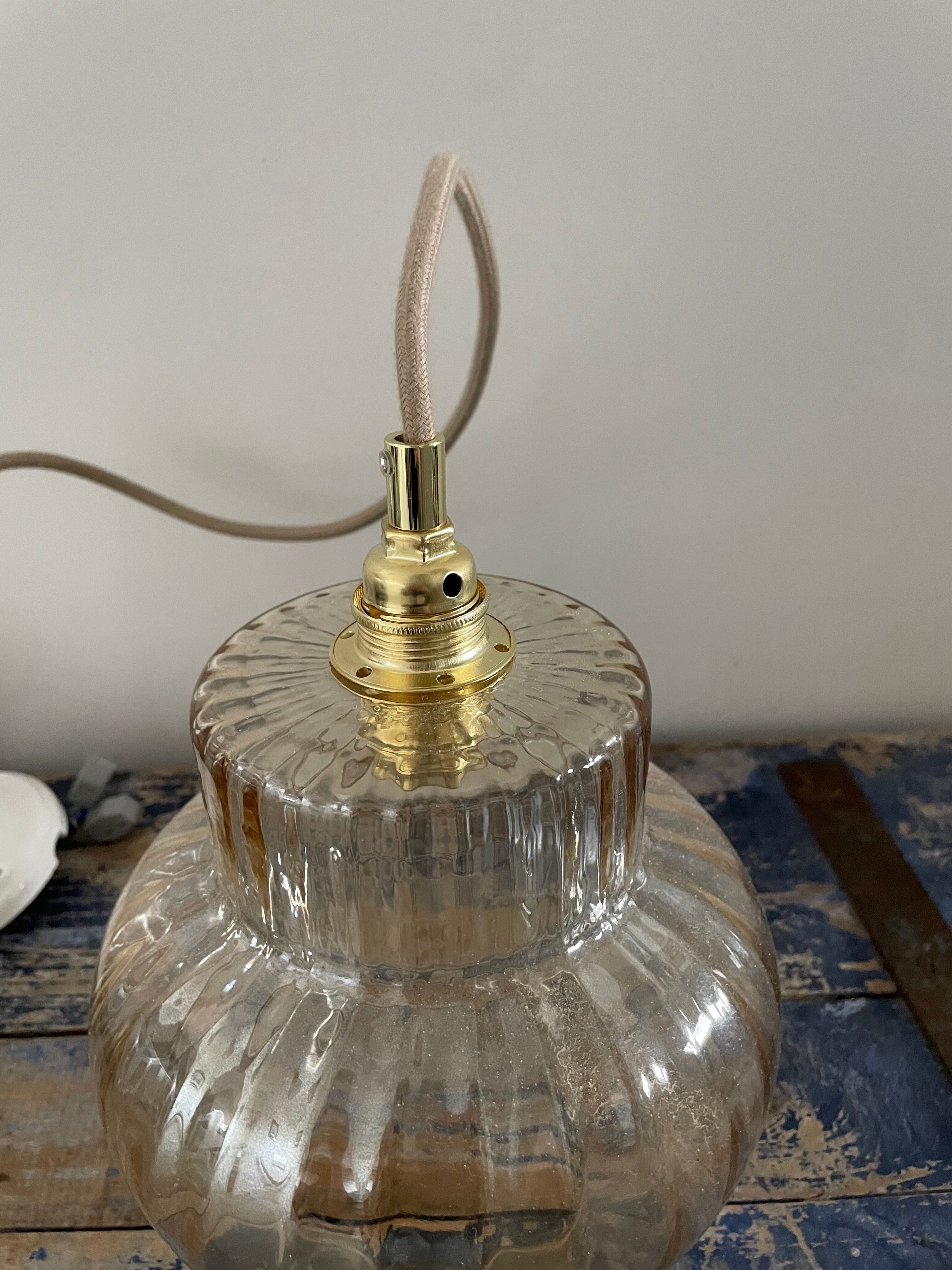 Vintage gold pendant lamp