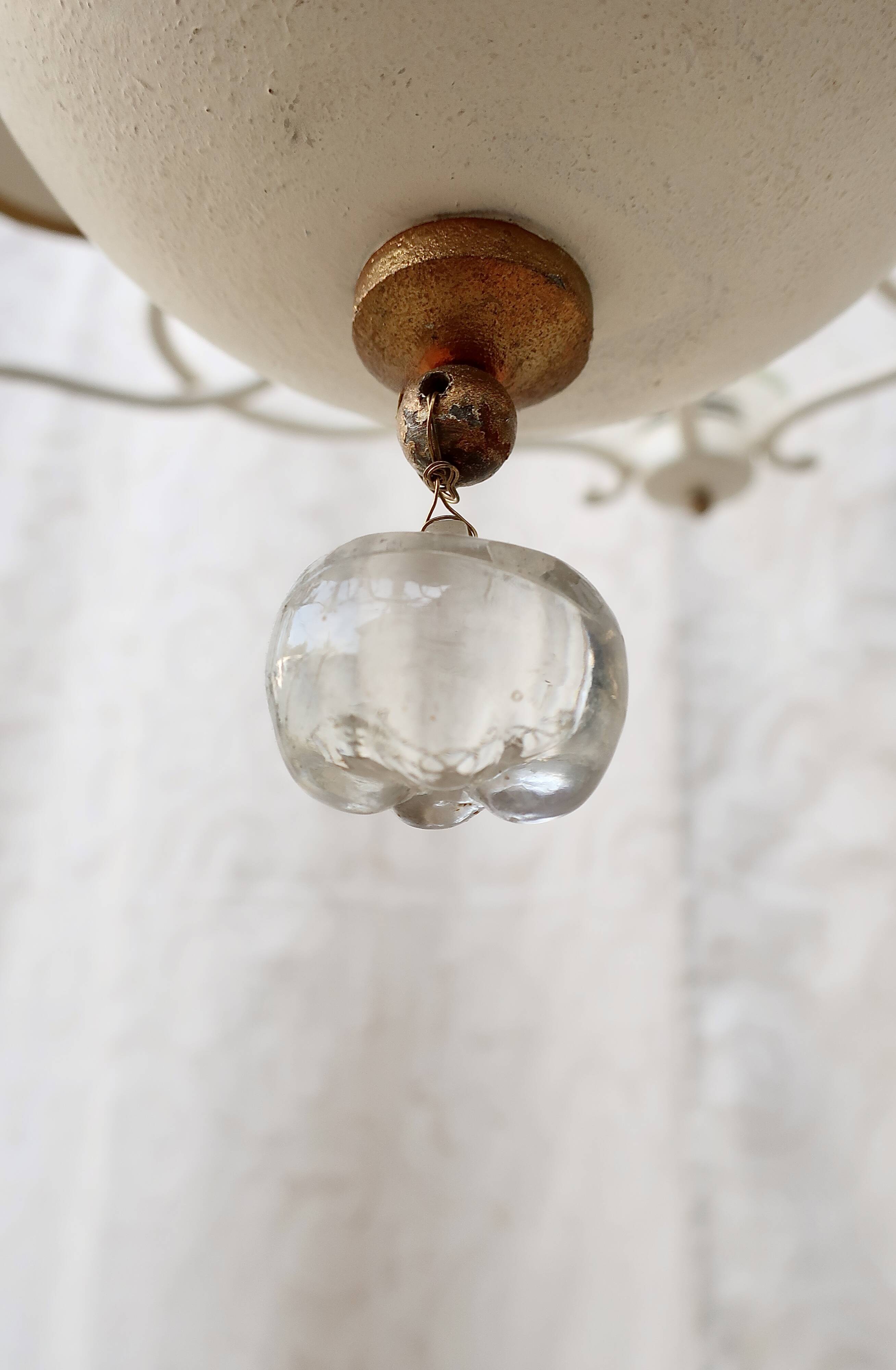 7-light art deco chandelier from the 1940s