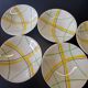 5 deep plates from Gien model "Sarabande" in good condition.