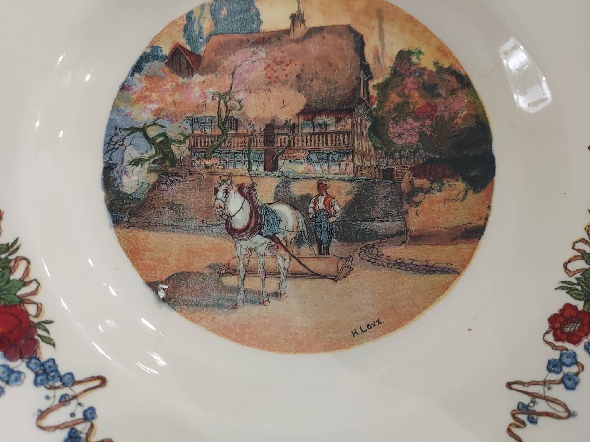Table service 102 pieces Sarreguemines Obernai 1950s