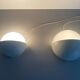 Round wall lights, small and large, in white metal by Bega, 1970s, Germany.