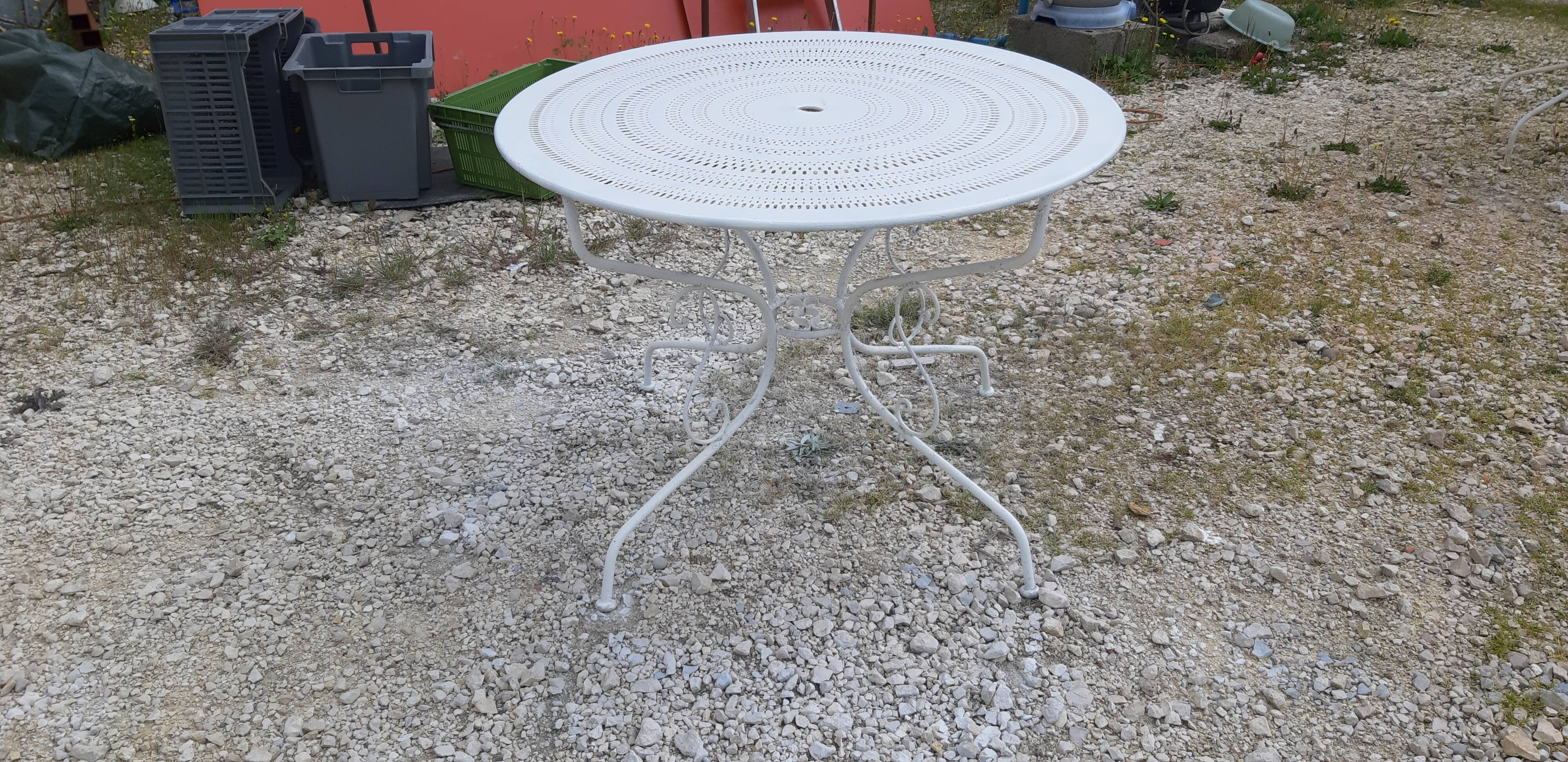 Wrought iron garden table 1900