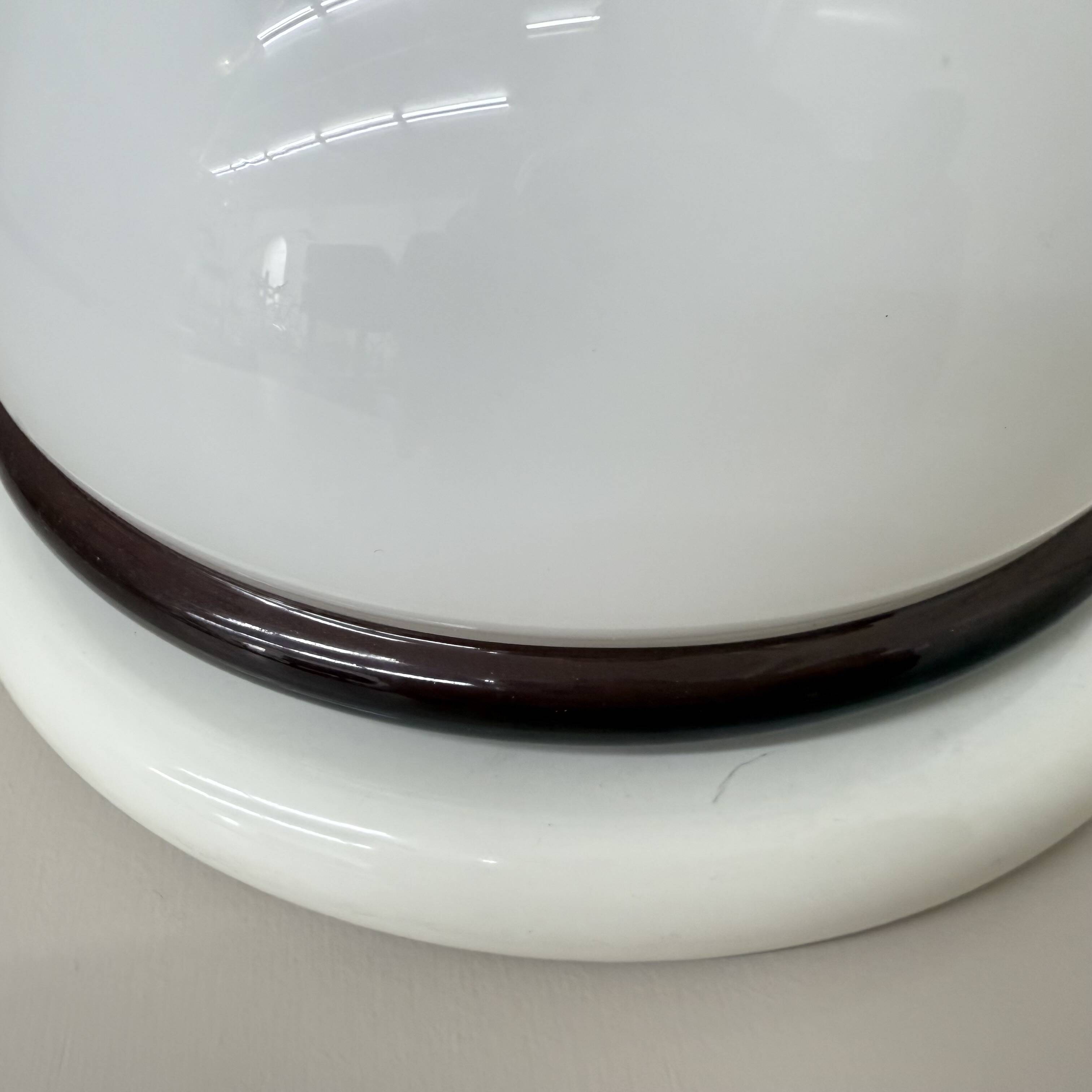 Vintage brown and white wall lamp sconce , 1970s