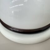 Vintage brown and white wall lamp sconce , 1970s