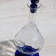 Elegant Two-Tone Carafe - Blown Glass White & Cobalt Blue - Murano Style